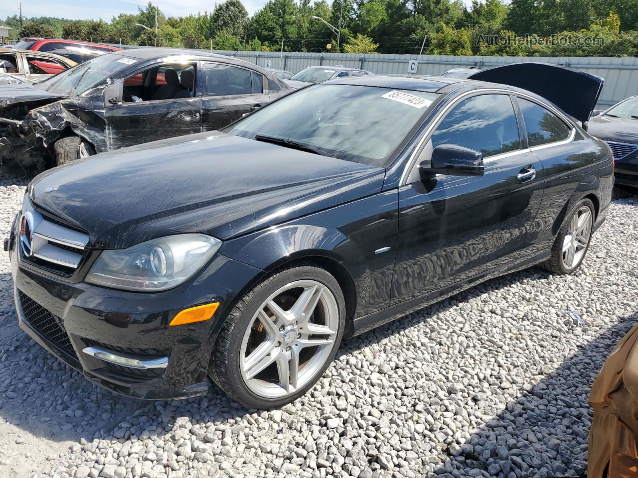 2012 Mercedes-benz C 250 Black vin: WDDGJ4HB6CF790064