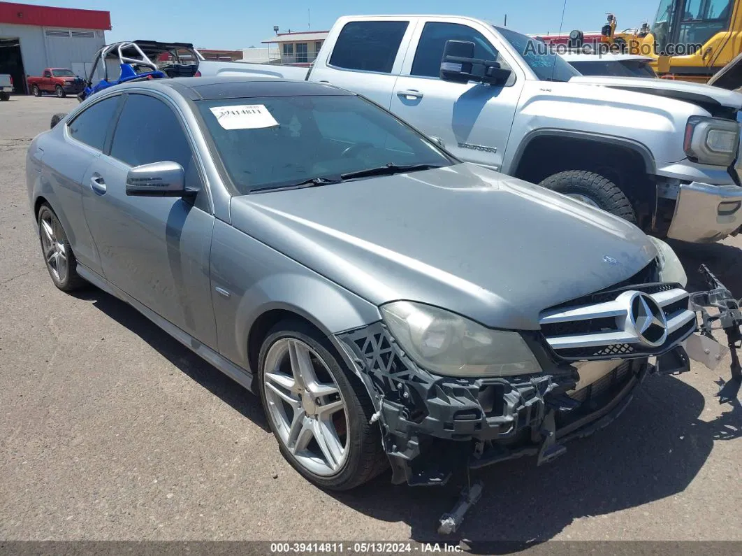 2012 Mercedes-benz C 250   Gray vin: WDDGJ4HB7CF786170