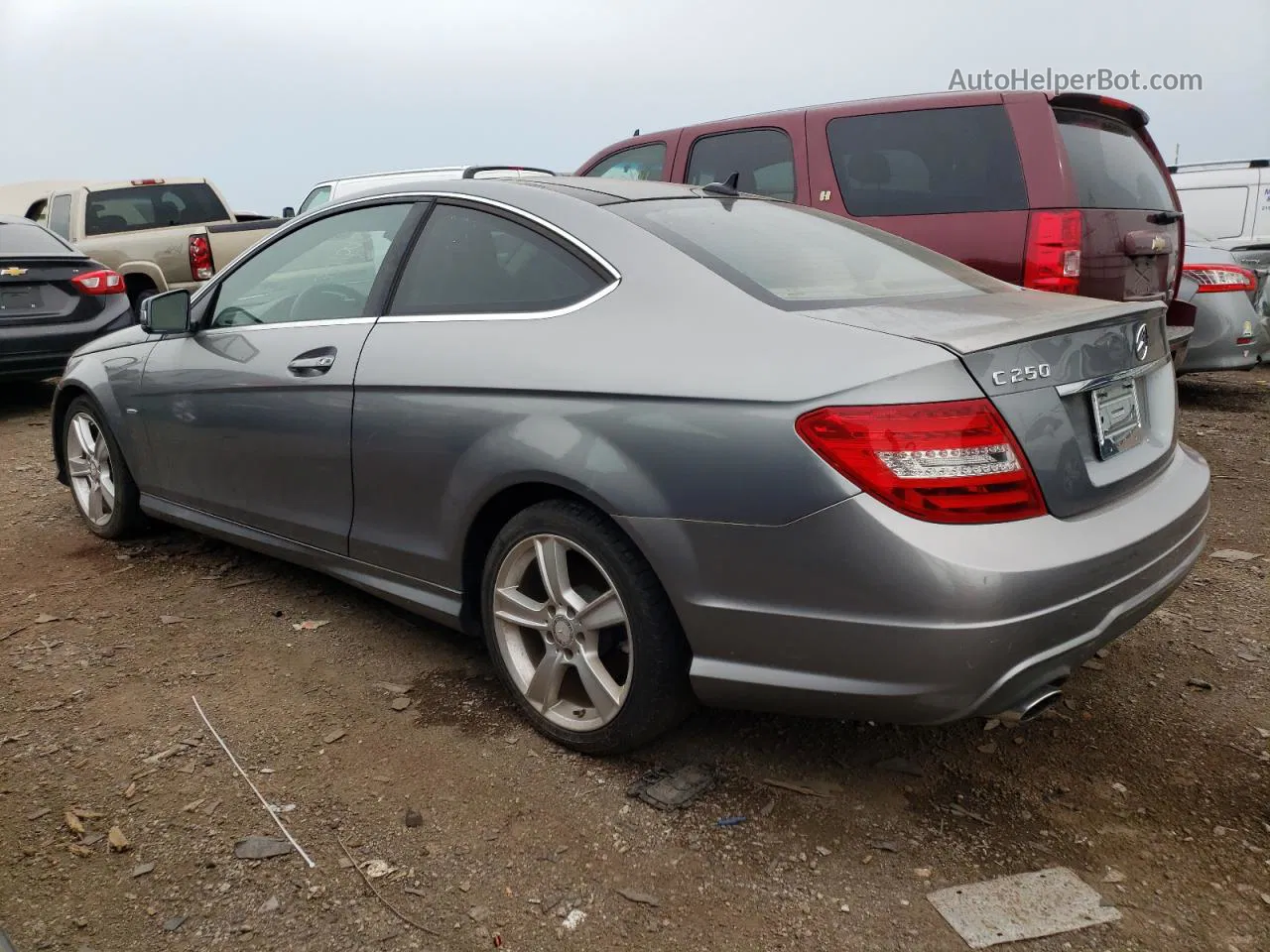 2012 Mercedes-benz C 250 Gray vin: WDDGJ4HB7CF886656