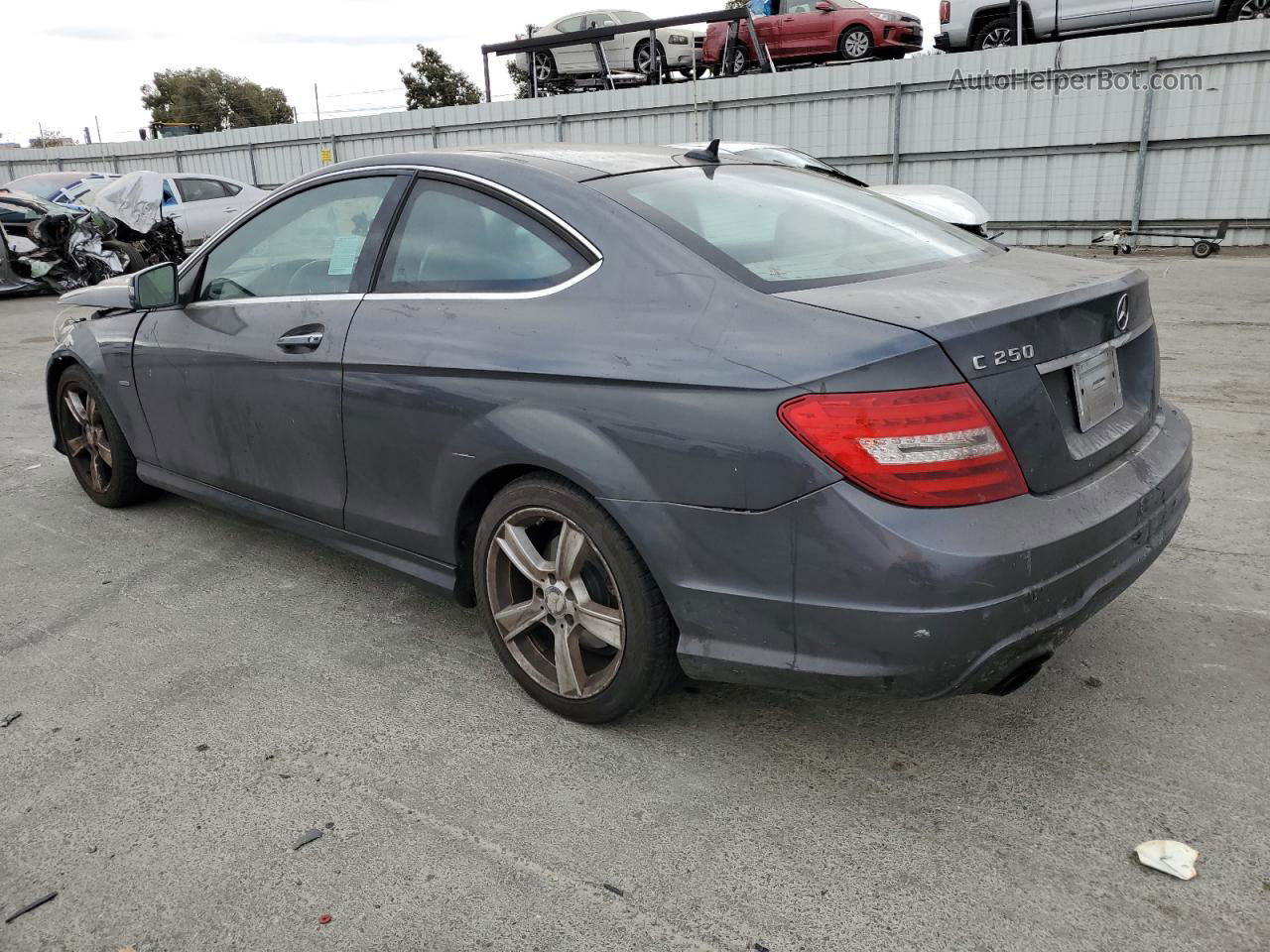 2012 Mercedes-benz C 250 Gray vin: WDDGJ4HB9CF798451