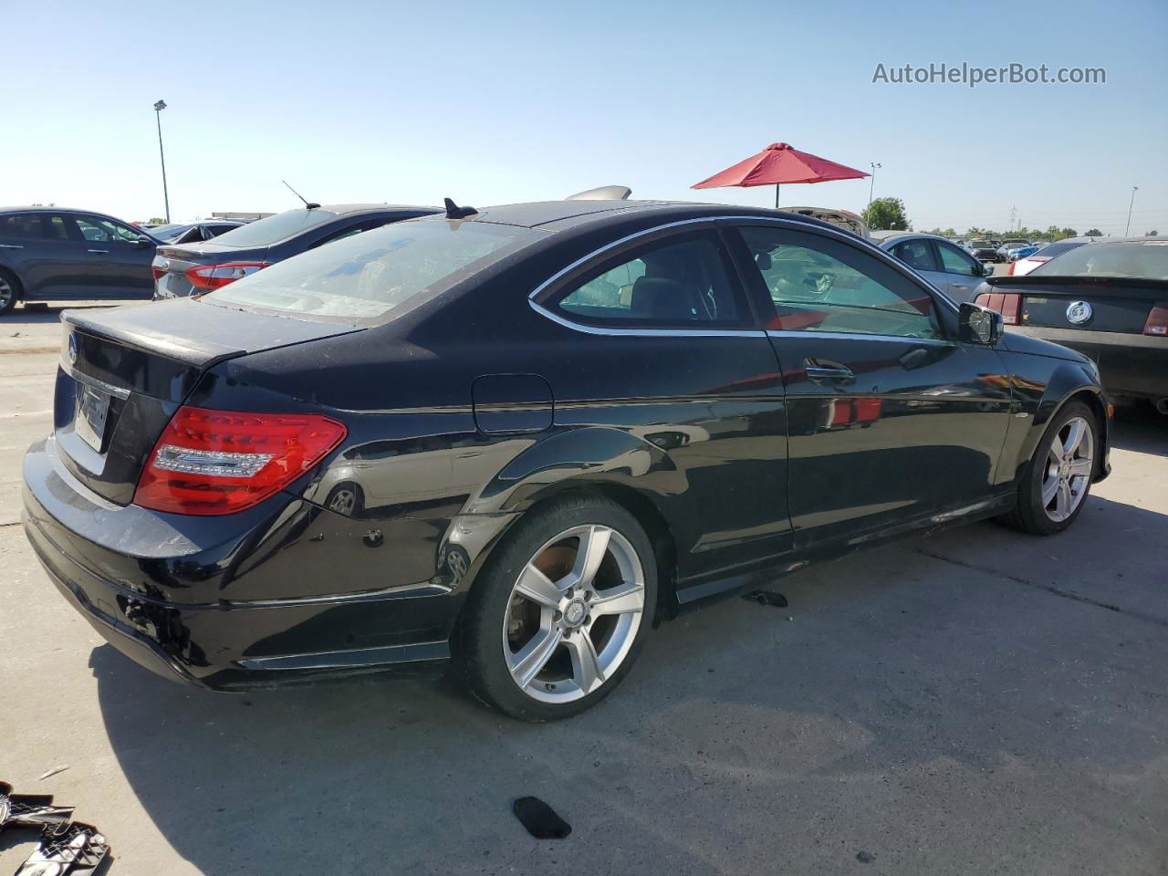 2012 Mercedes-benz C 250 Black vin: WDDGJ4HB9CF883225