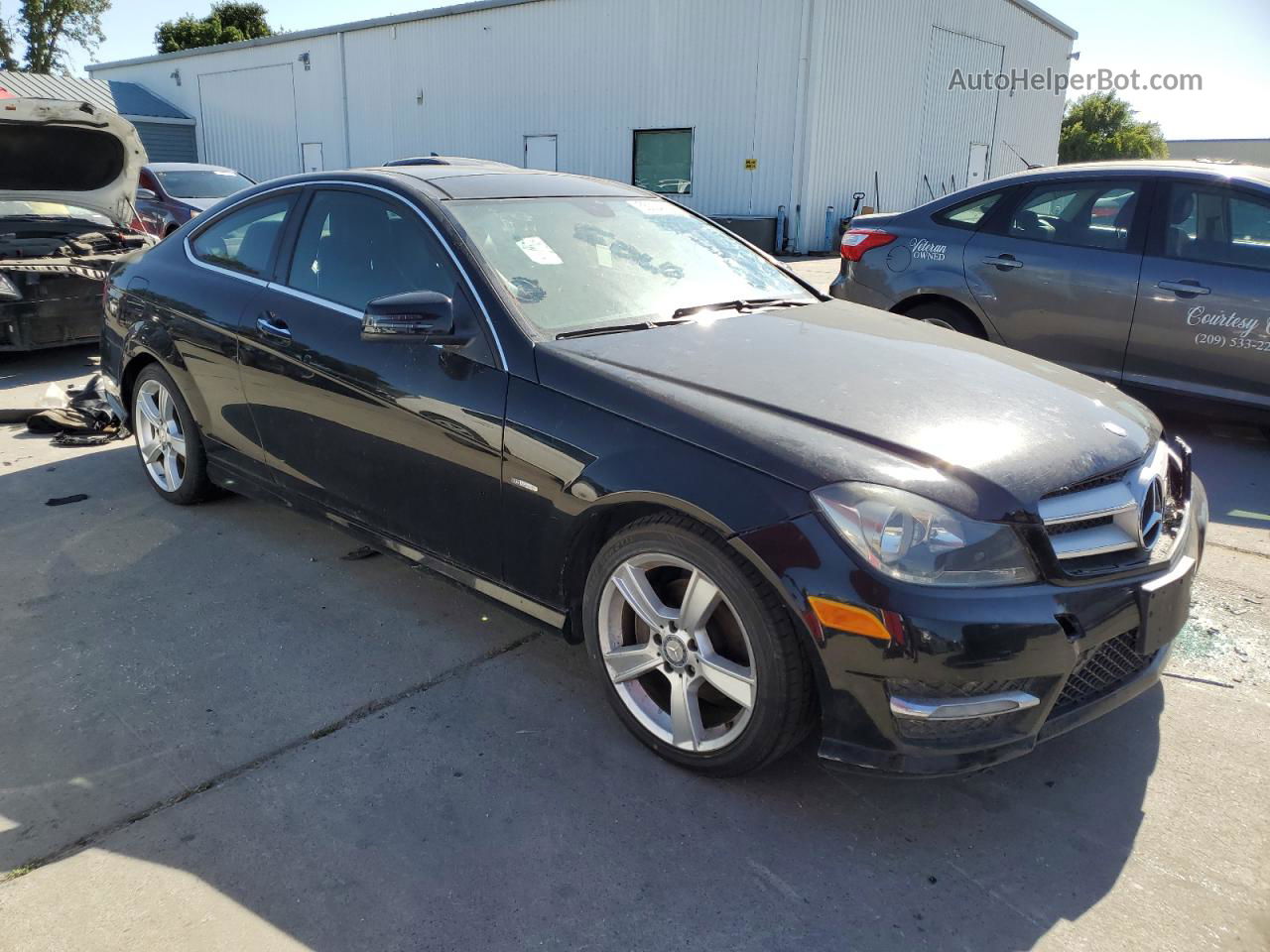 2012 Mercedes-benz C 250 Black vin: WDDGJ4HB9CF883225