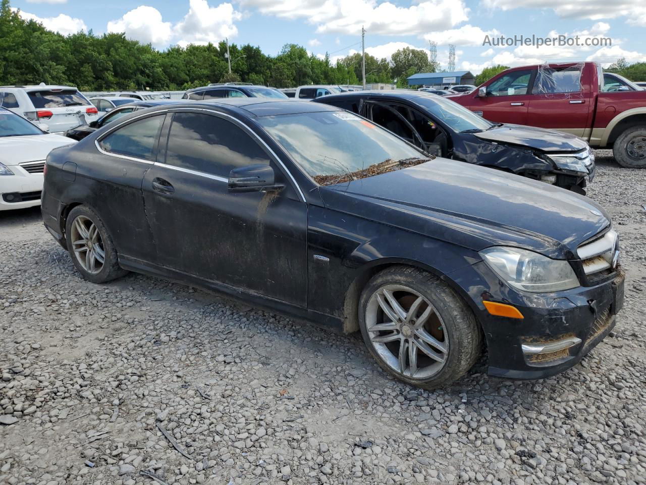 2012 Mercedes-benz C 250 Черный vin: WDDGJ4HB9CF922363