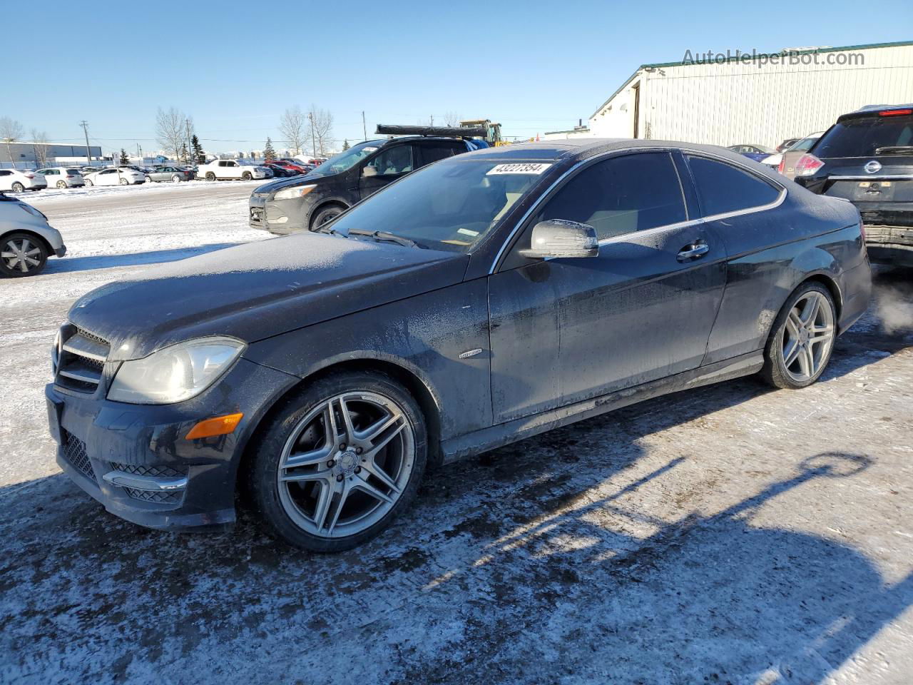 2012 Mercedes-benz C 350 Black vin: WDDGJ5HBXCF814064