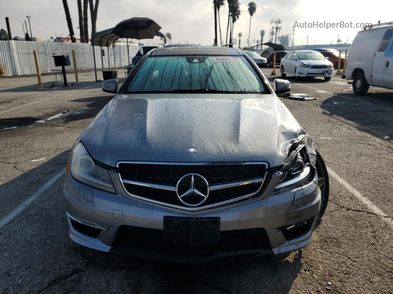 2012 Mercedes-benz C 63 Amg Silver vin: WDDGJ7HB4CF797614