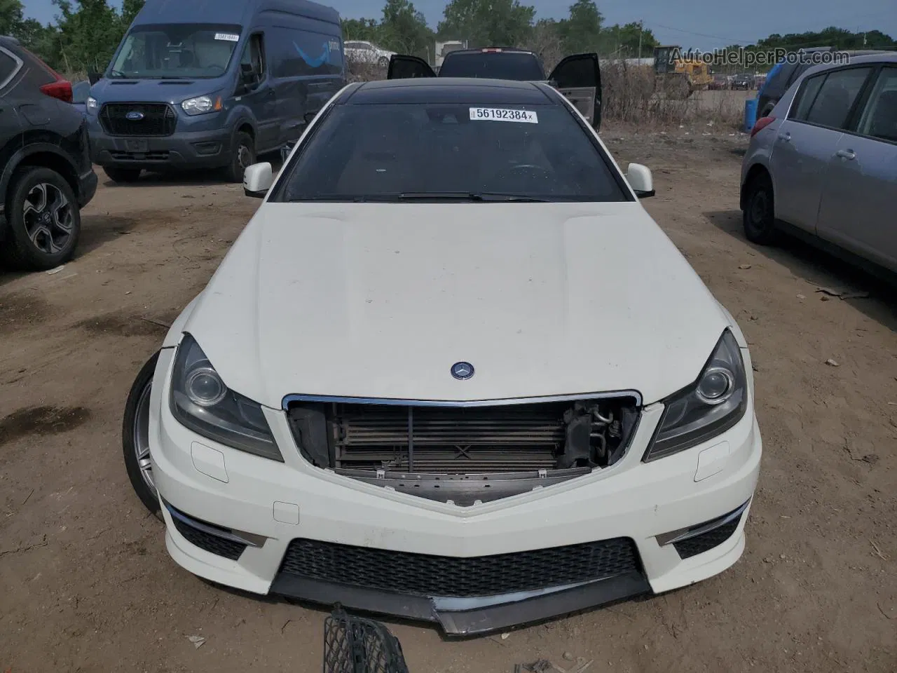 2012 Mercedes-benz C 63 Amg White vin: WDDGJ7HB8CF772814