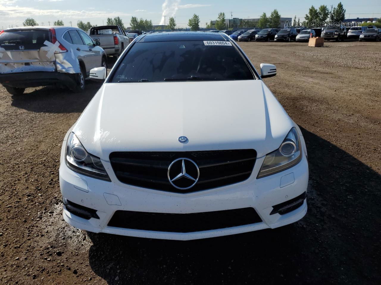 2015 Mercedes-benz C 350 4matic White vin: WDDGJ8JB1FG368218