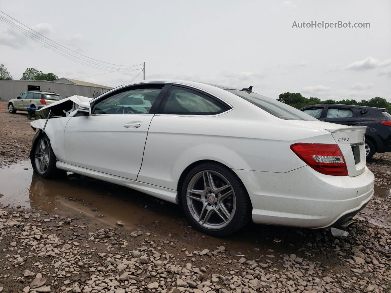 2015 Mercedes-benz C 350 4matic Белый vin: WDDGJ8JB4FG372778