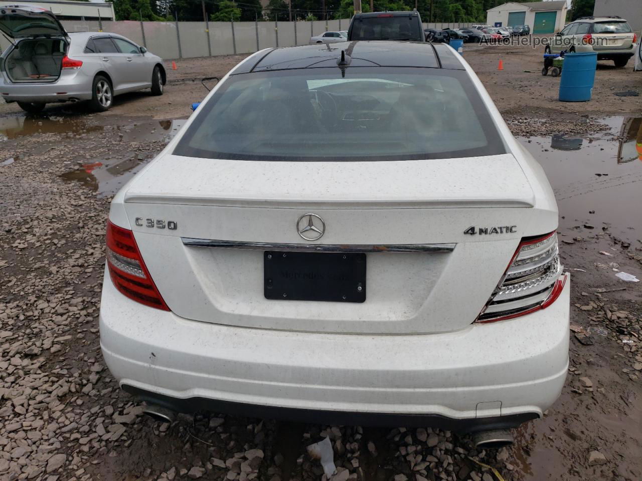 2015 Mercedes-benz C 350 4matic Белый vin: WDDGJ8JB4FG372778