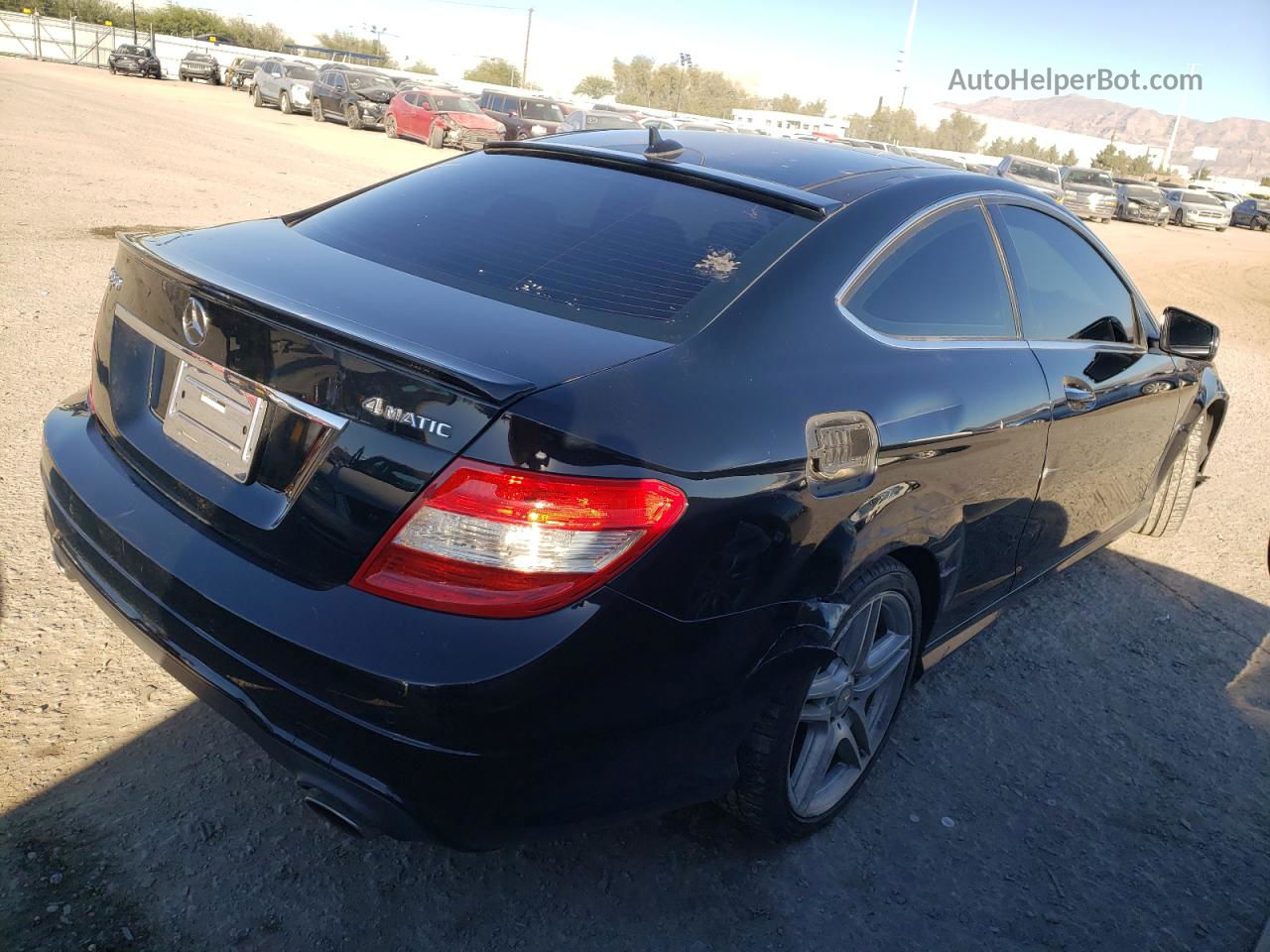 2012 Mercedes-benz C 350 4matic Black vin: WDDGJ8JBXCF901877