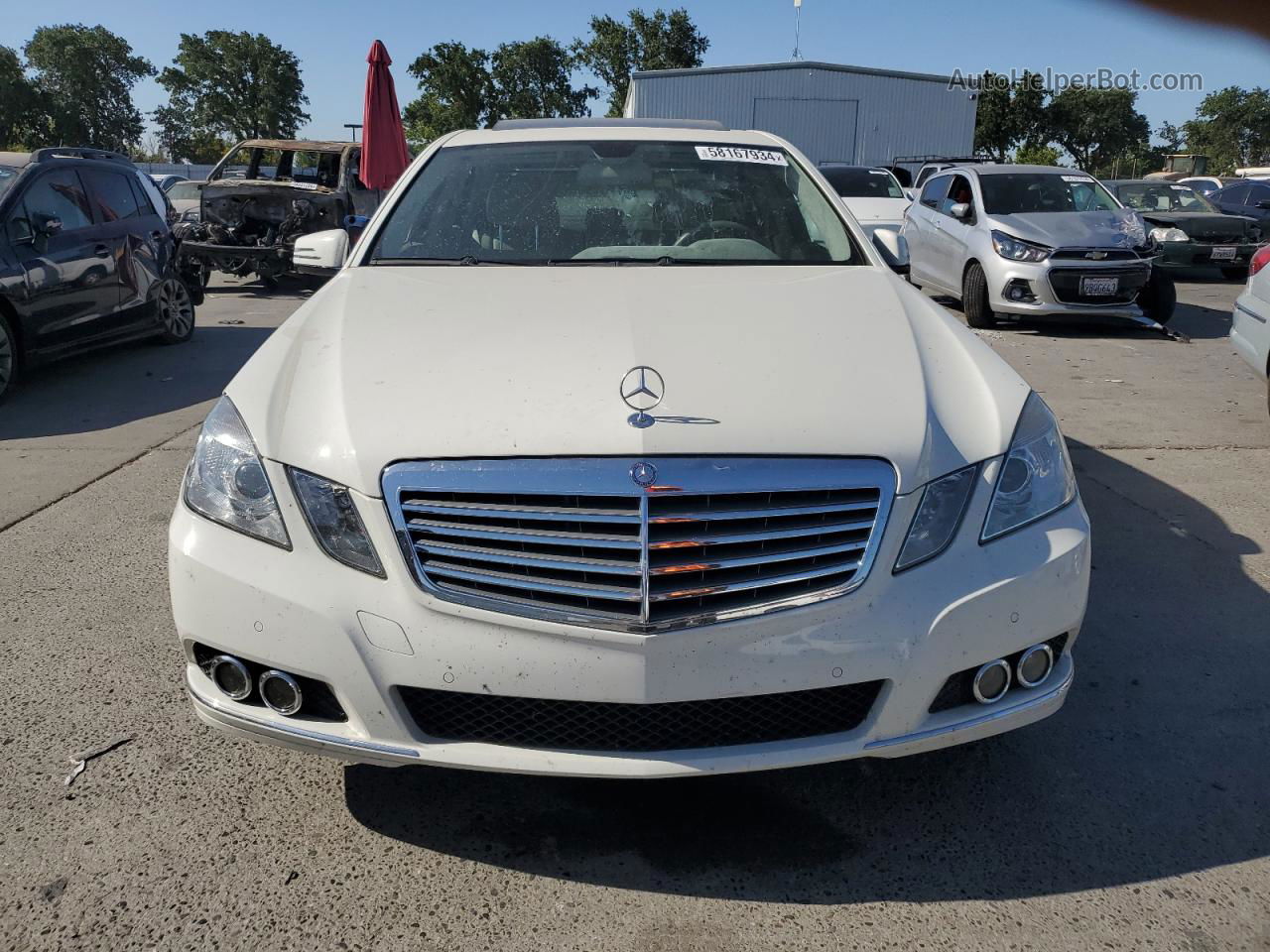 2010 Mercedes-benz E 350 White vin: WDDHF5GB0AA070329