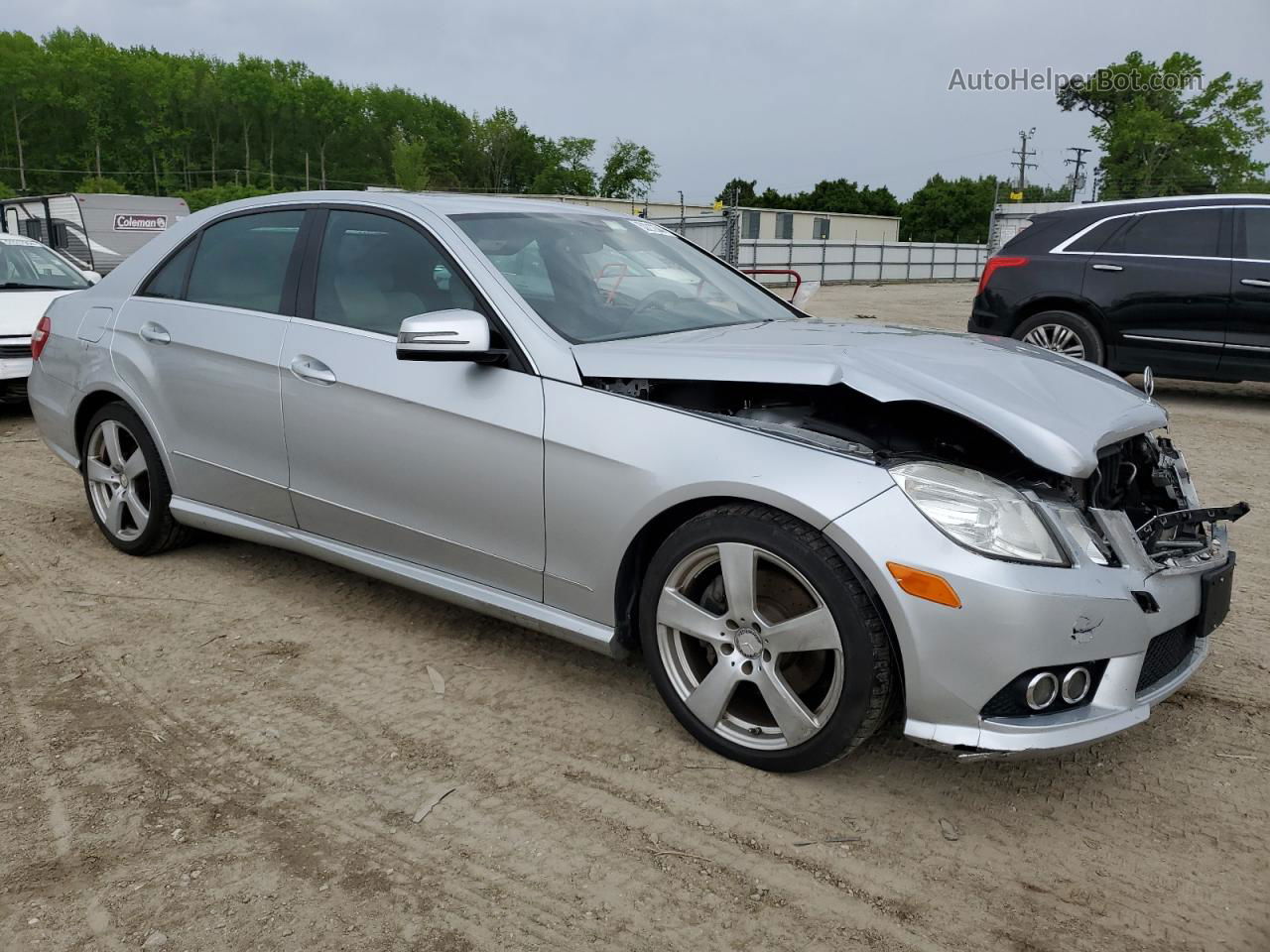 2010 Mercedes-benz E 350 Silver vin: WDDHF5GB0AA095358