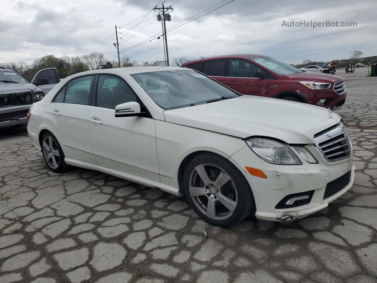 2010 Mercedes-benz E 350 White vin: WDDHF5GB2AA081980