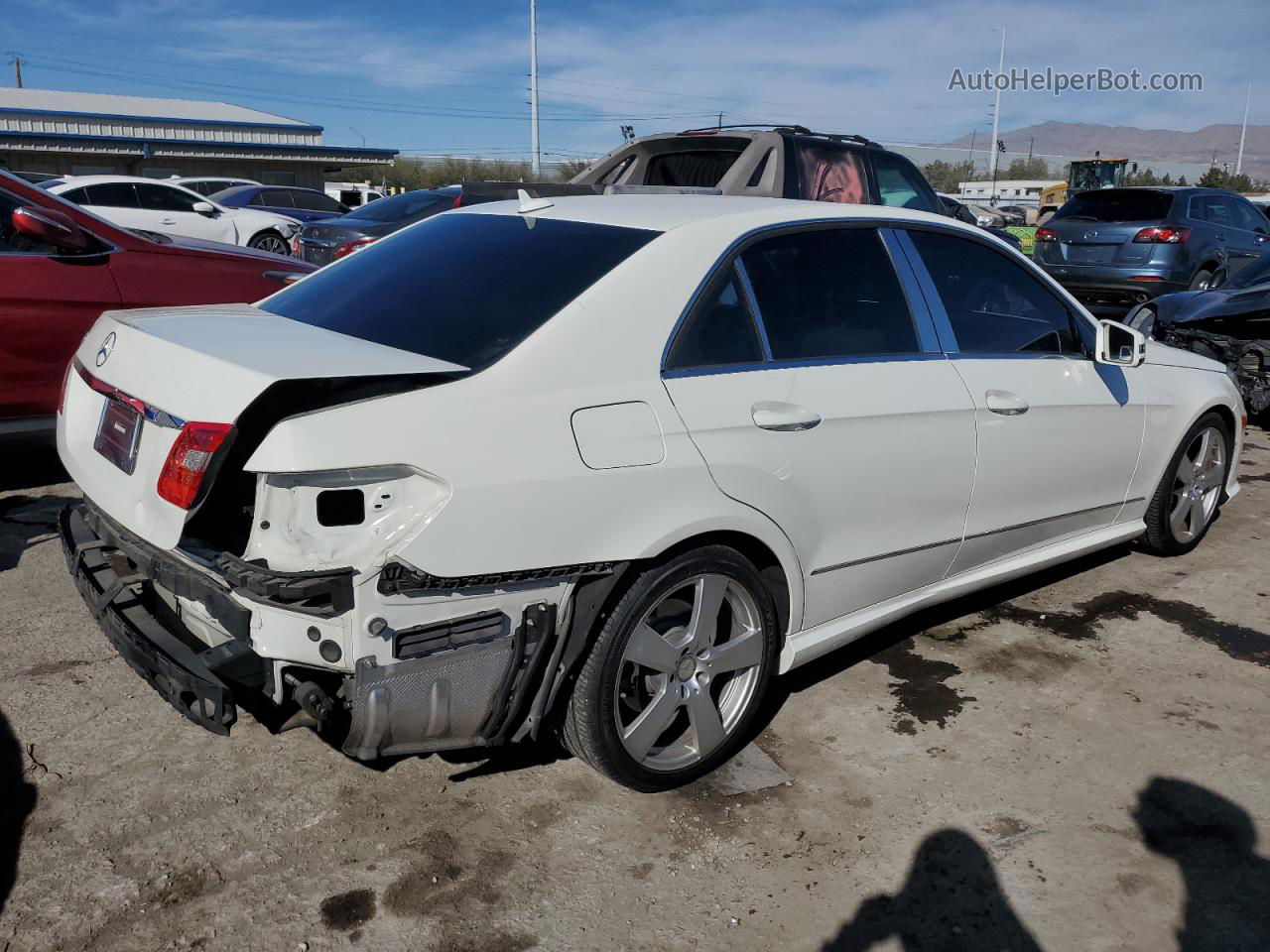 2010 Mercedes-benz E 350 White vin: WDDHF5GB4AA258710