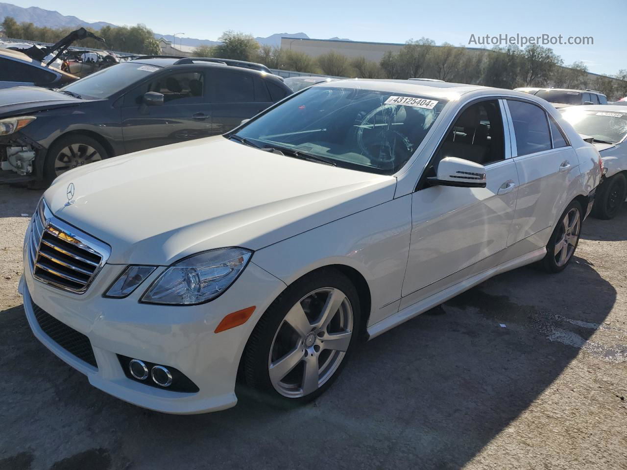 2010 Mercedes-benz E 350 White vin: WDDHF5GB4AA258710