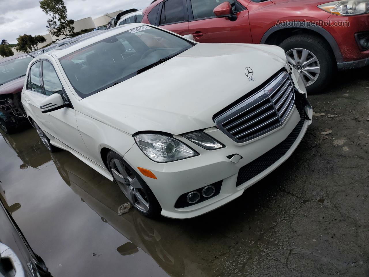 2010 Mercedes-benz E 350 White vin: WDDHF5GB5AA229622