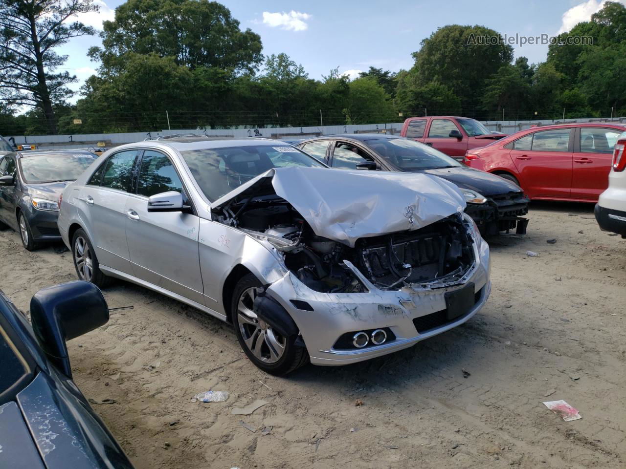 2010 Mercedes-benz E 350 Silver vin: WDDHF5GB6AA043152