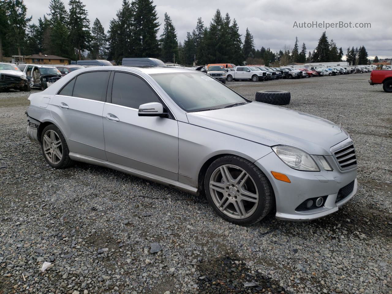 2010 Mercedes-benz E 350 Silver vin: WDDHF5GB7AA022200