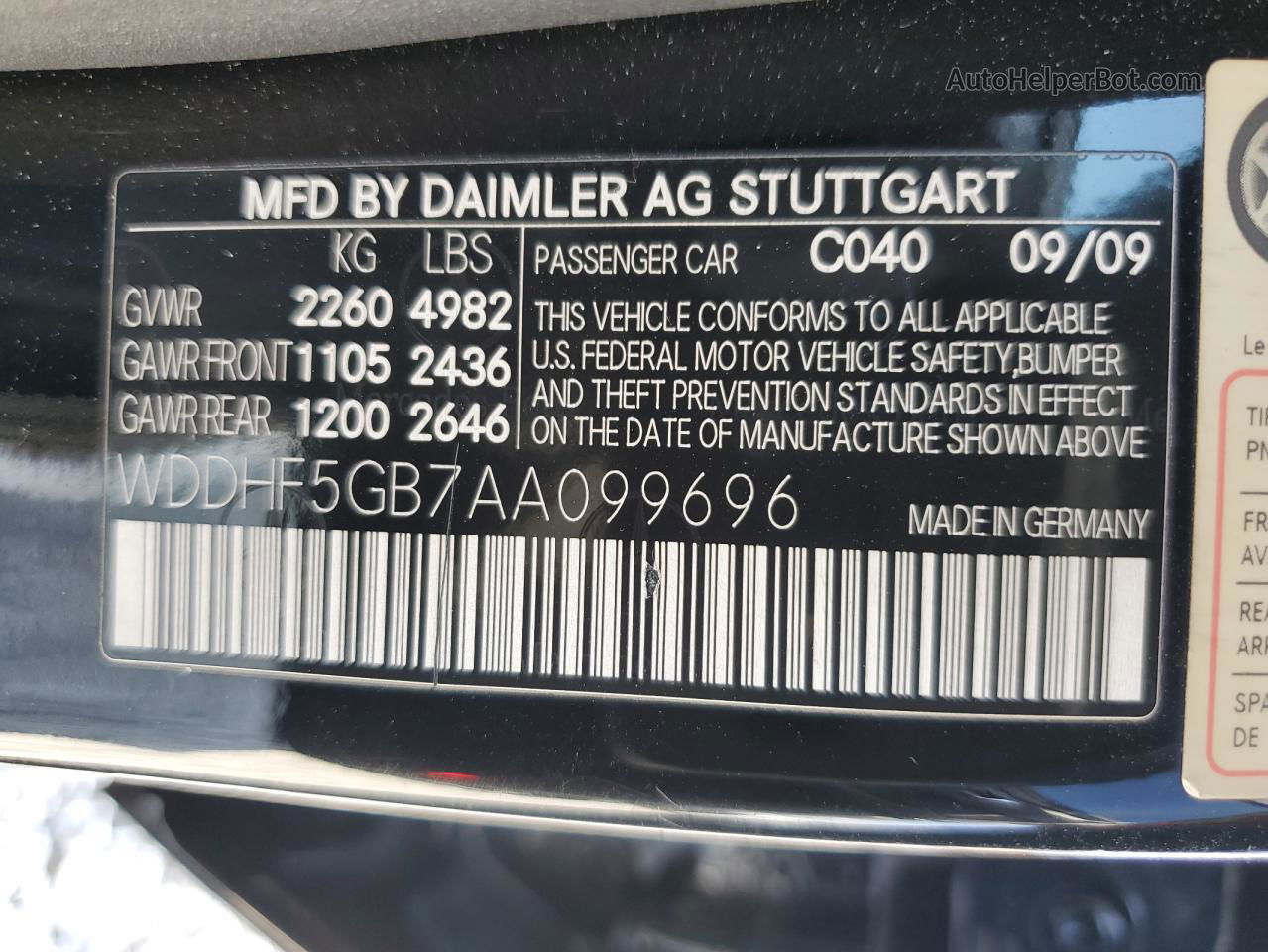 2010 Mercedes-benz E 350 Black vin: WDDHF5GB7AA099696