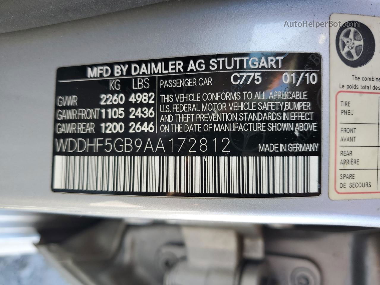 2010 Mercedes-benz E 350 Silver vin: WDDHF5GB9AA172812