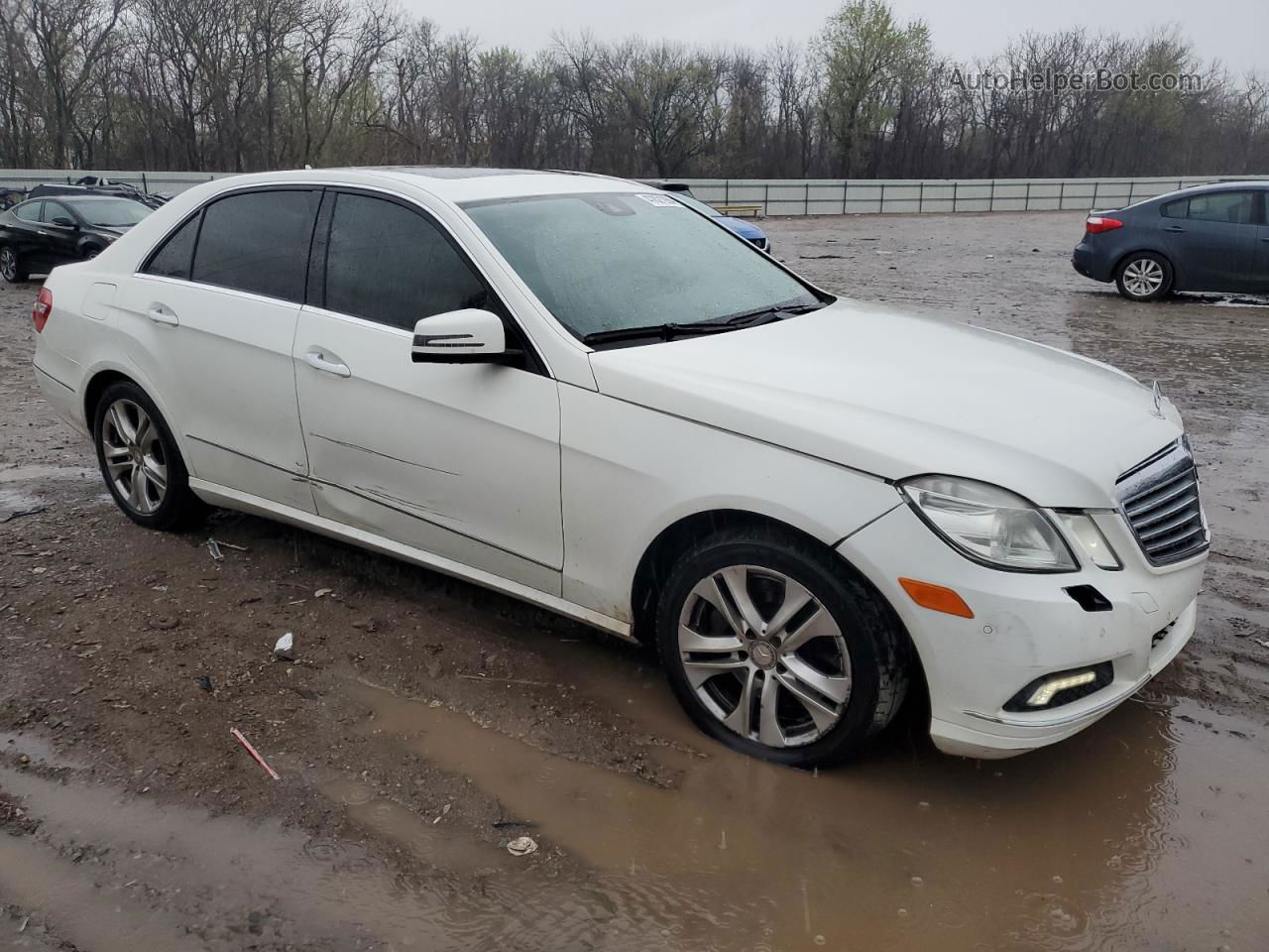 2010 Mercedes-benz E 550 White vin: WDDHF7CB6AA150333