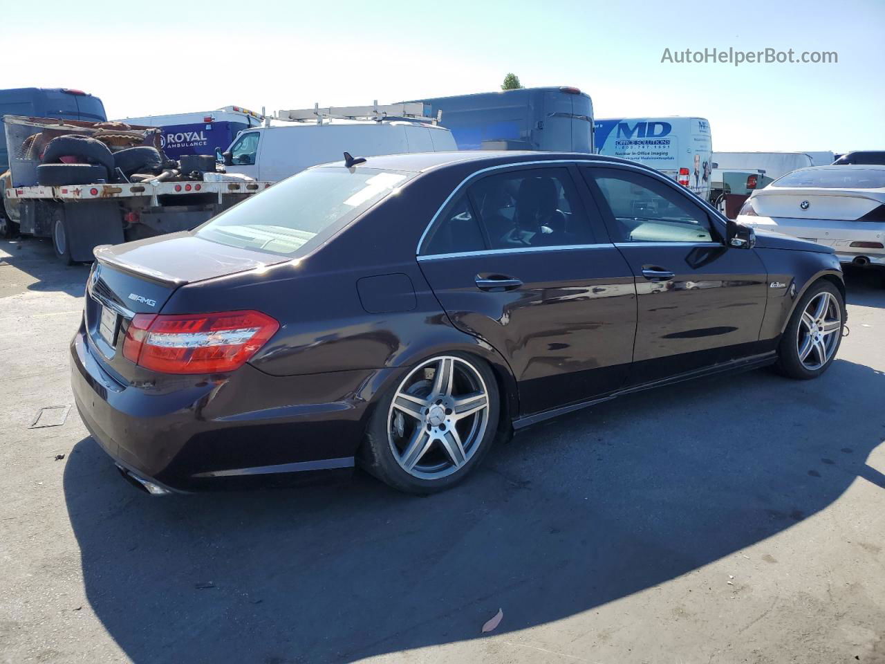 2010 Mercedes-benz E 63 Amg Maroon vin: WDDHF7HB3AA121770