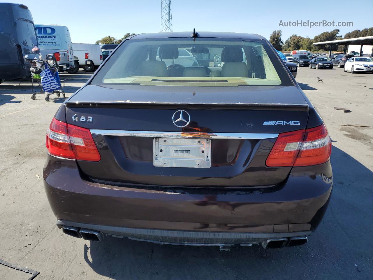 2010 Mercedes-benz E 63 Amg Maroon vin: WDDHF7HB3AA121770