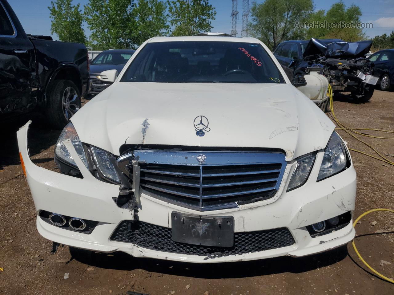 2010 Mercedes-benz E 350 4matic White vin: WDDHF8HB0AA141660