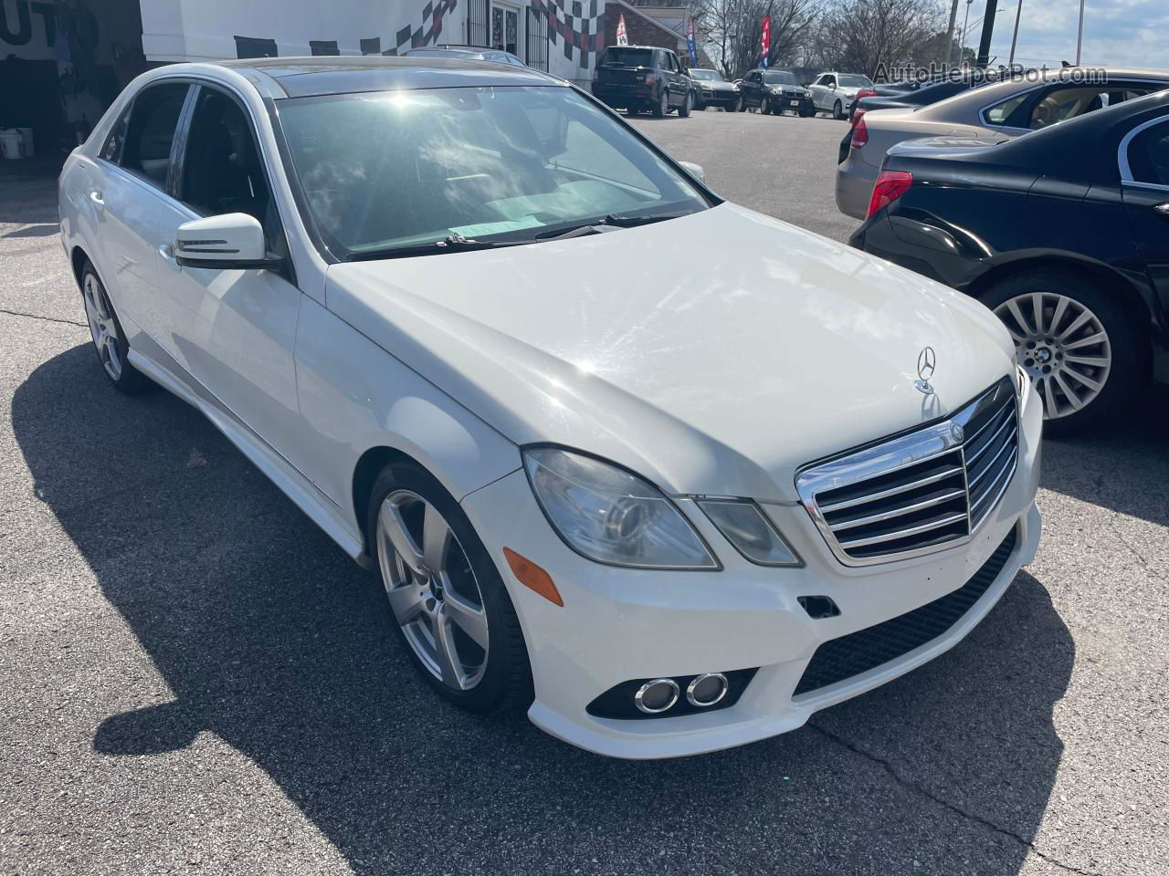 2010 Mercedes-benz E 350 4matic White vin: WDDHF8HB0AA167563