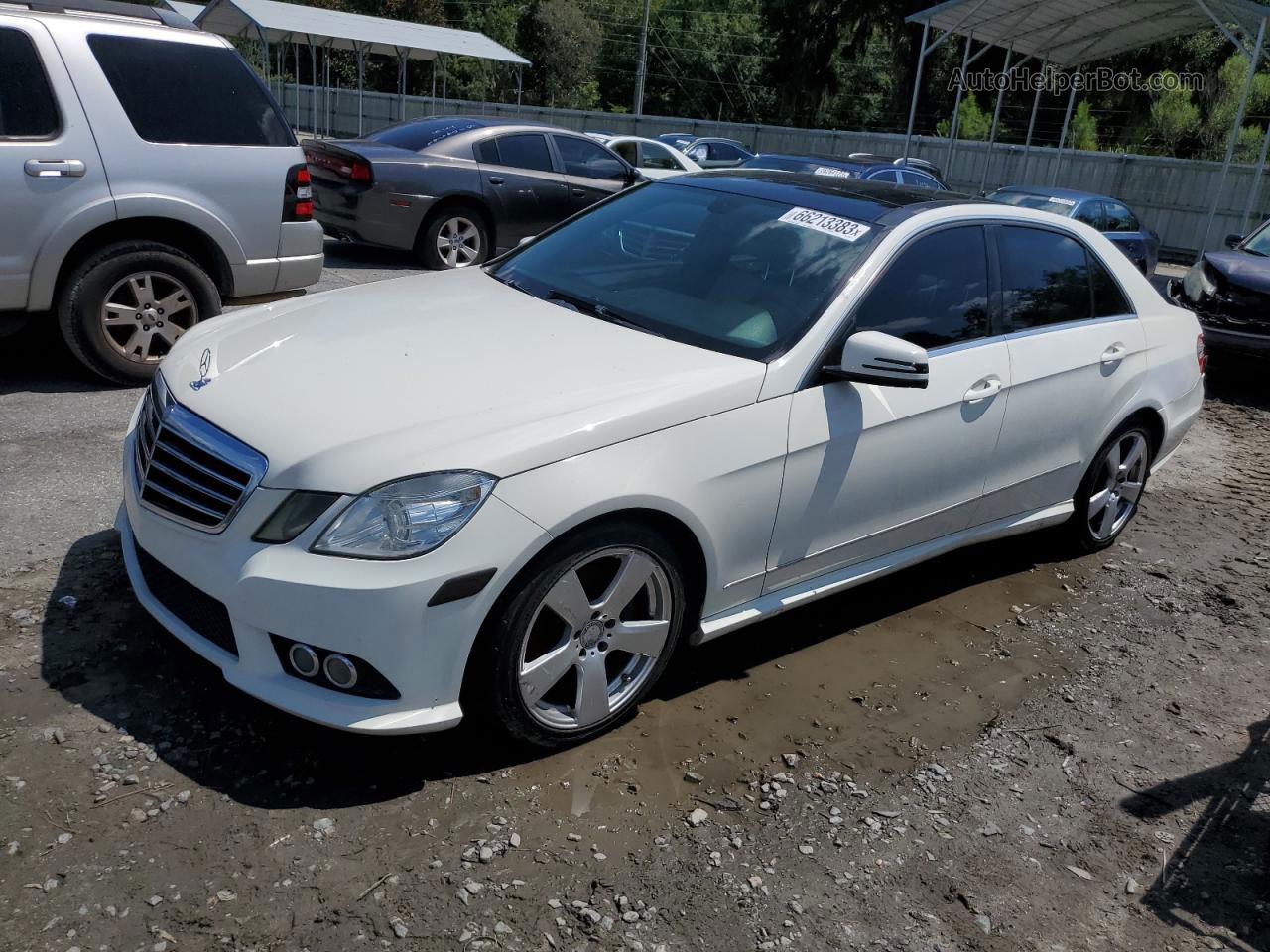 2010 Mercedes-benz E 350 4matic White vin: WDDHF8HB1AA252248