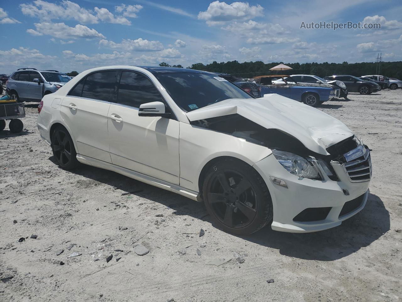 2010 Mercedes-benz E 350 4matic White vin: WDDHF8HB3AA060961