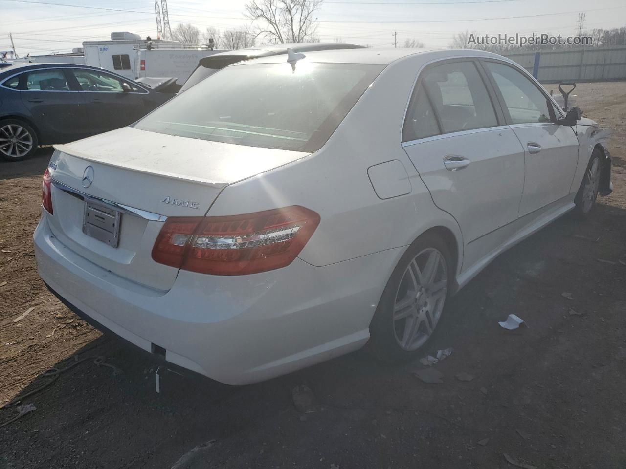 2010 Mercedes-benz E 350 4matic White vin: WDDHF8HB3AA082040