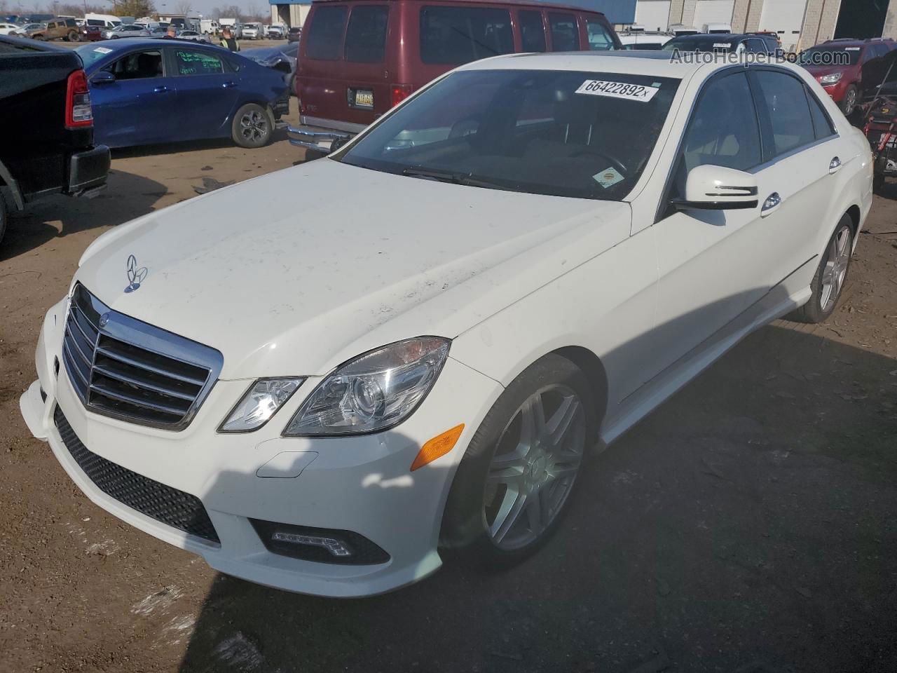 2010 Mercedes-benz E 350 4matic White vin: WDDHF8HB3AA082040