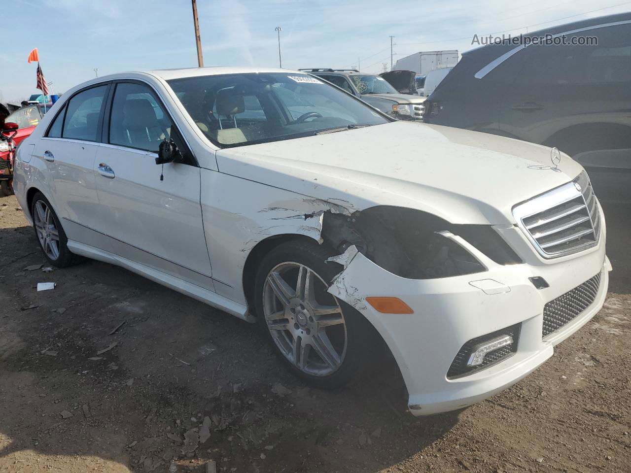 2010 Mercedes-benz E 350 4matic White vin: WDDHF8HB3AA082040