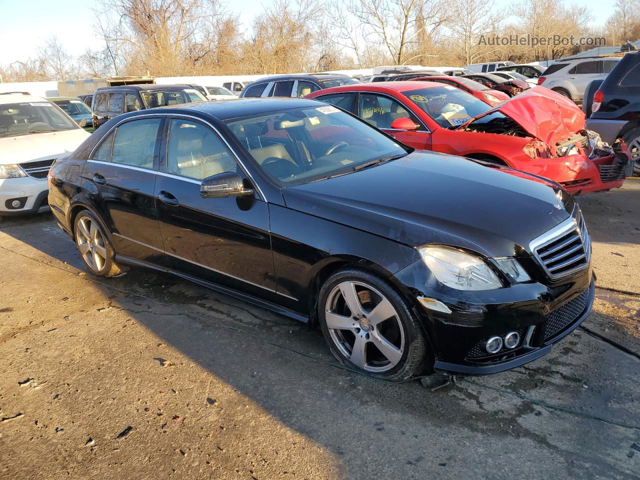 2010 Mercedes-benz E 350 4matic Black vin: WDDHF8HB3AA122164