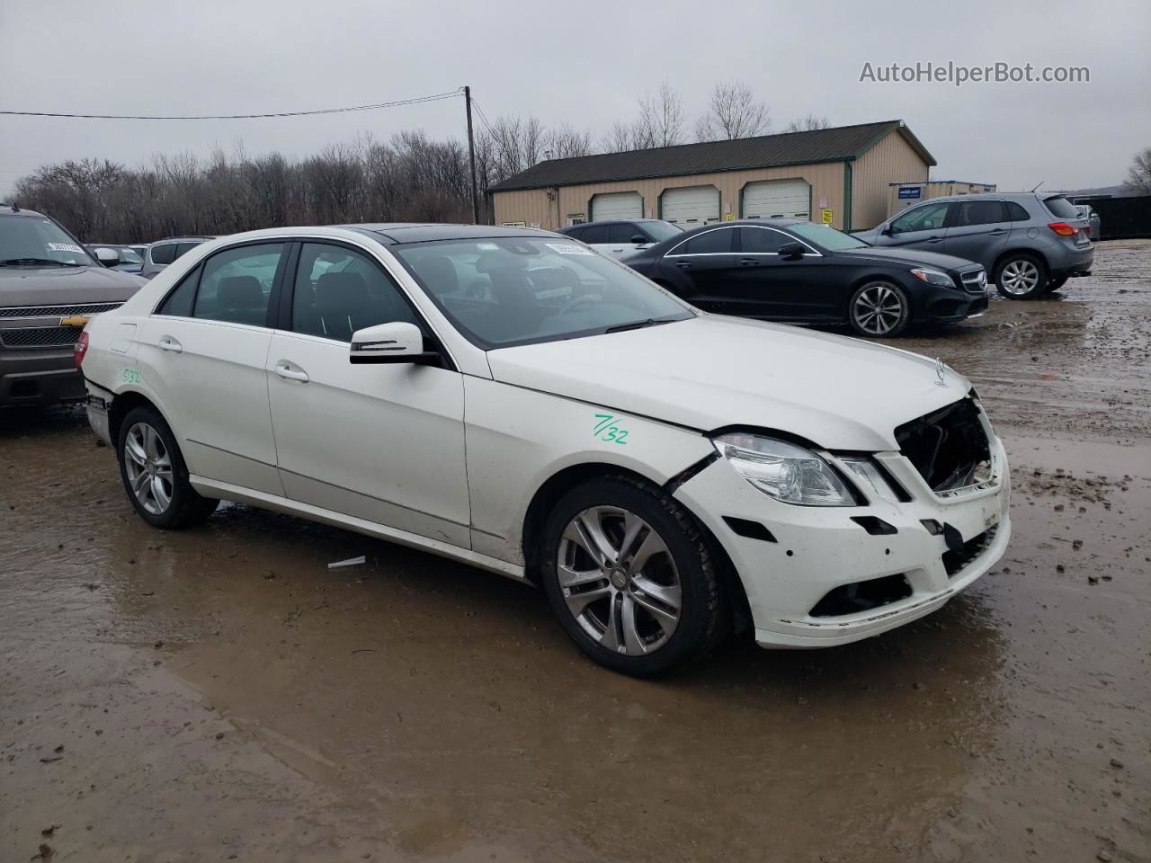 2010 Mercedes-benz E 350 4matic Белый vin: WDDHF8HB3AA254146