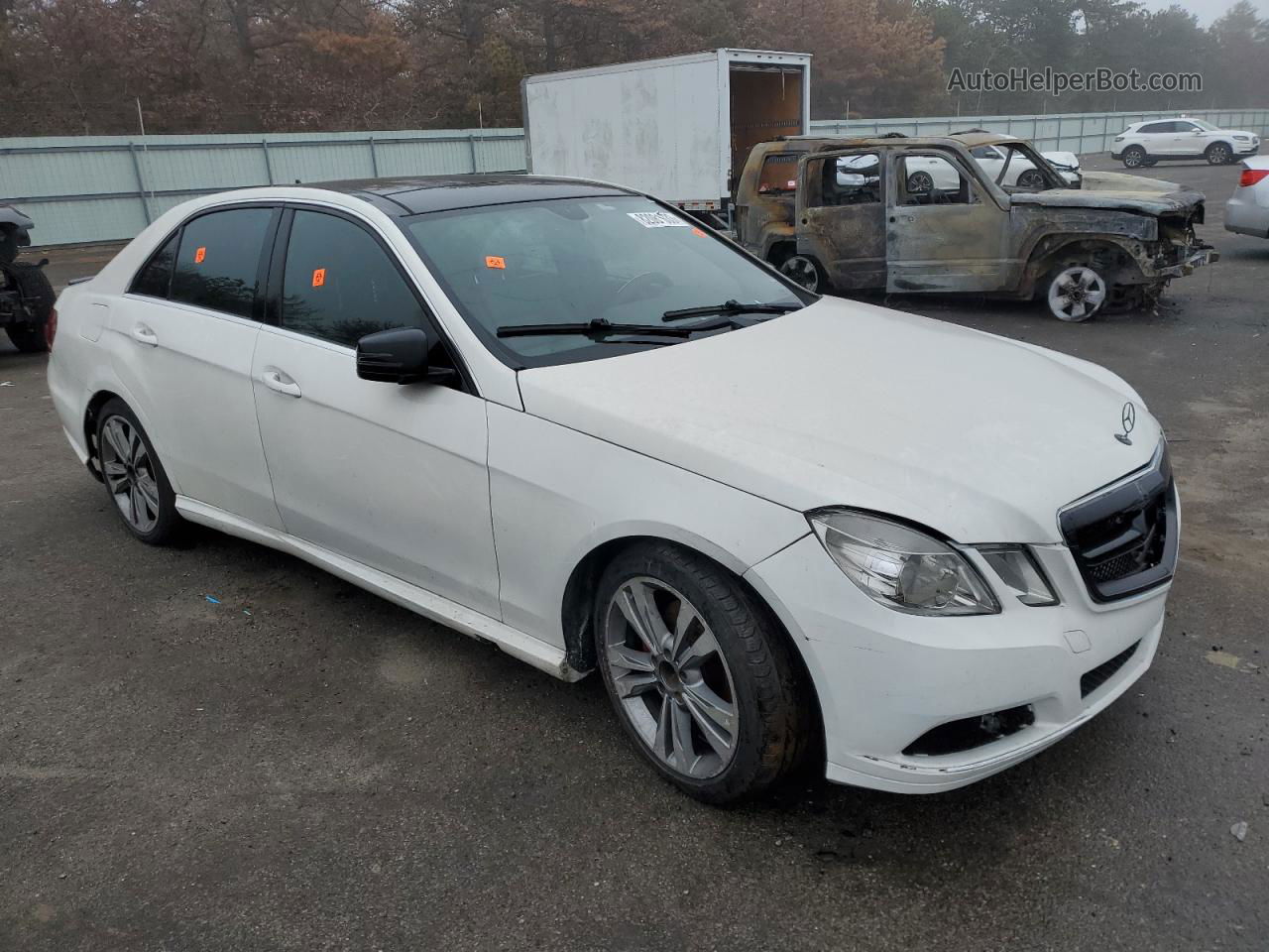 2010 Mercedes-benz E 350 4matic White vin: WDDHF8HB4AA227960