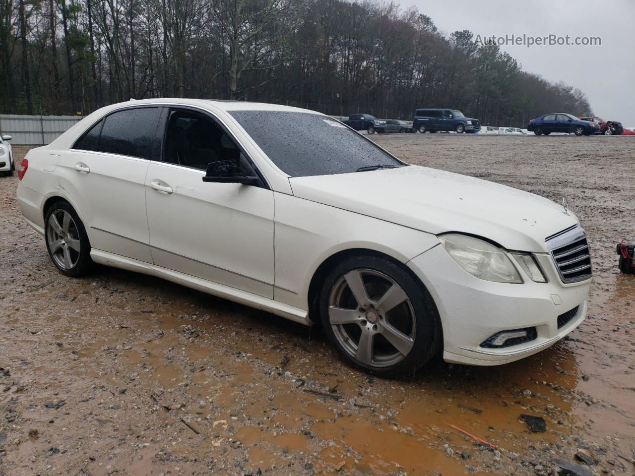 2010 Mercedes-benz E 350 4matic White vin: WDDHF8HB6AA162271