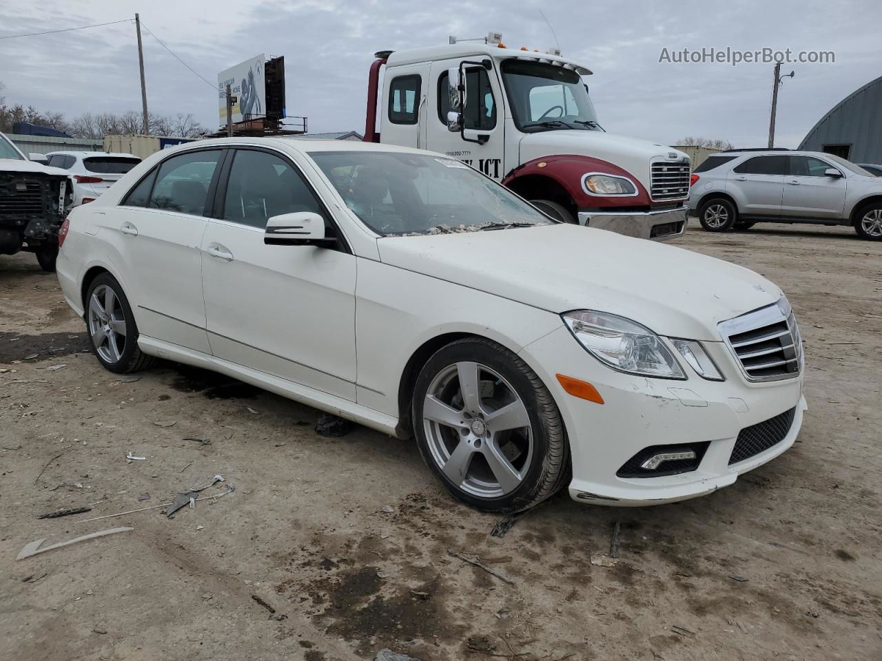 2010 Mercedes-benz E 350 4matic White vin: WDDHF8HB7AA112642