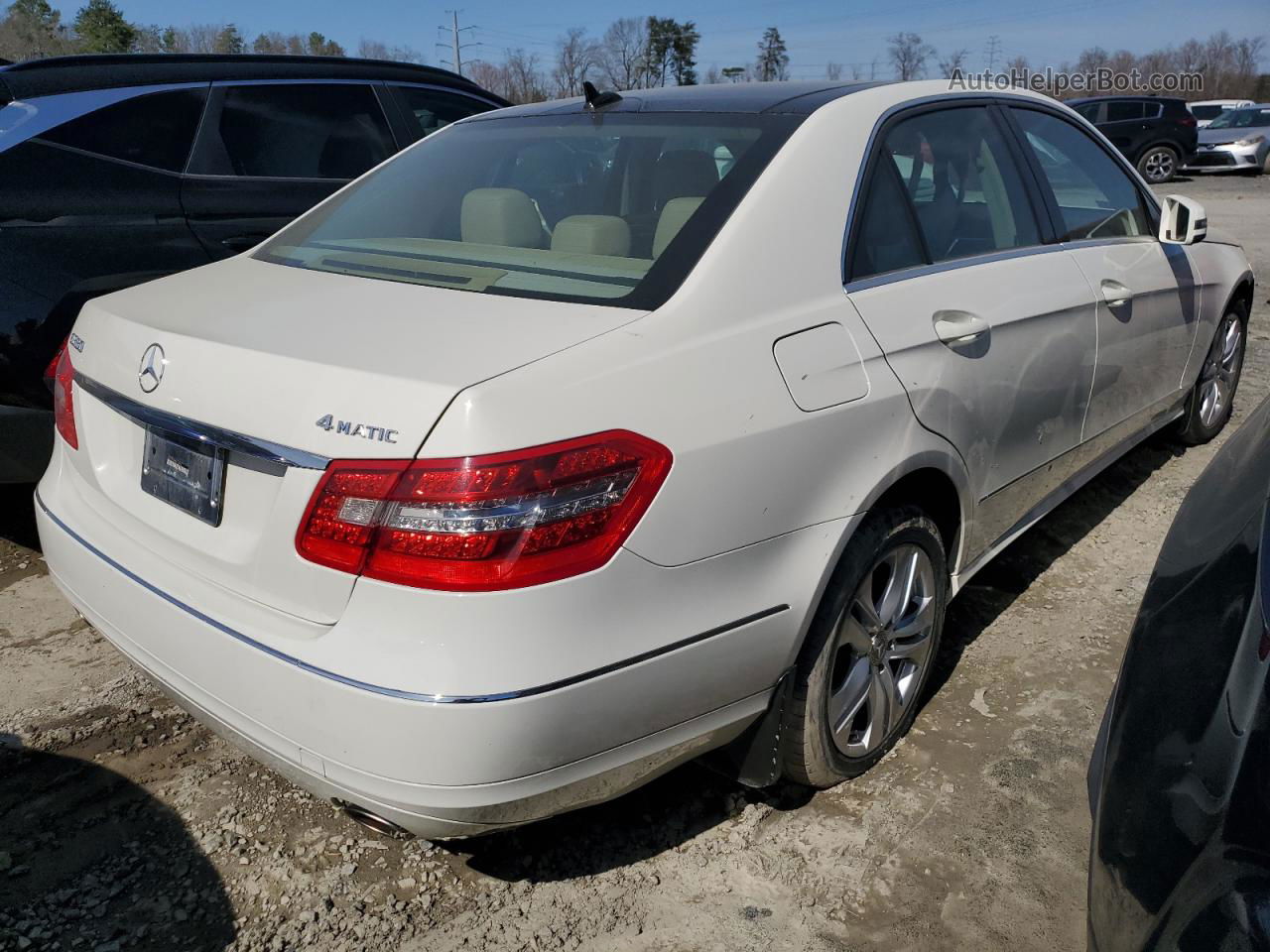 2010 Mercedes-benz E 350 4matic White vin: WDDHF8HBXAA136997