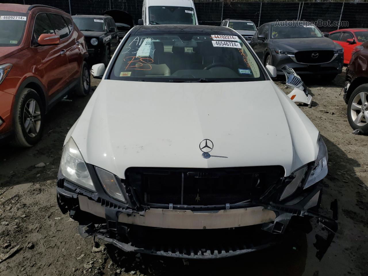 2010 Mercedes-benz E 350 4matic White vin: WDDHF8HBXAA136997