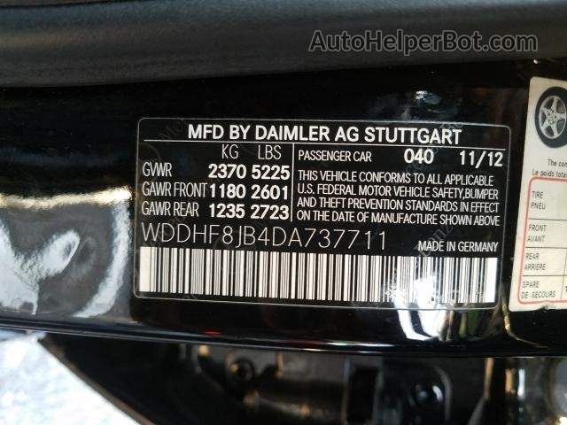 2013 Mercedes-benz E 350 4matic Black vin: WDDHF8JB4DA737711