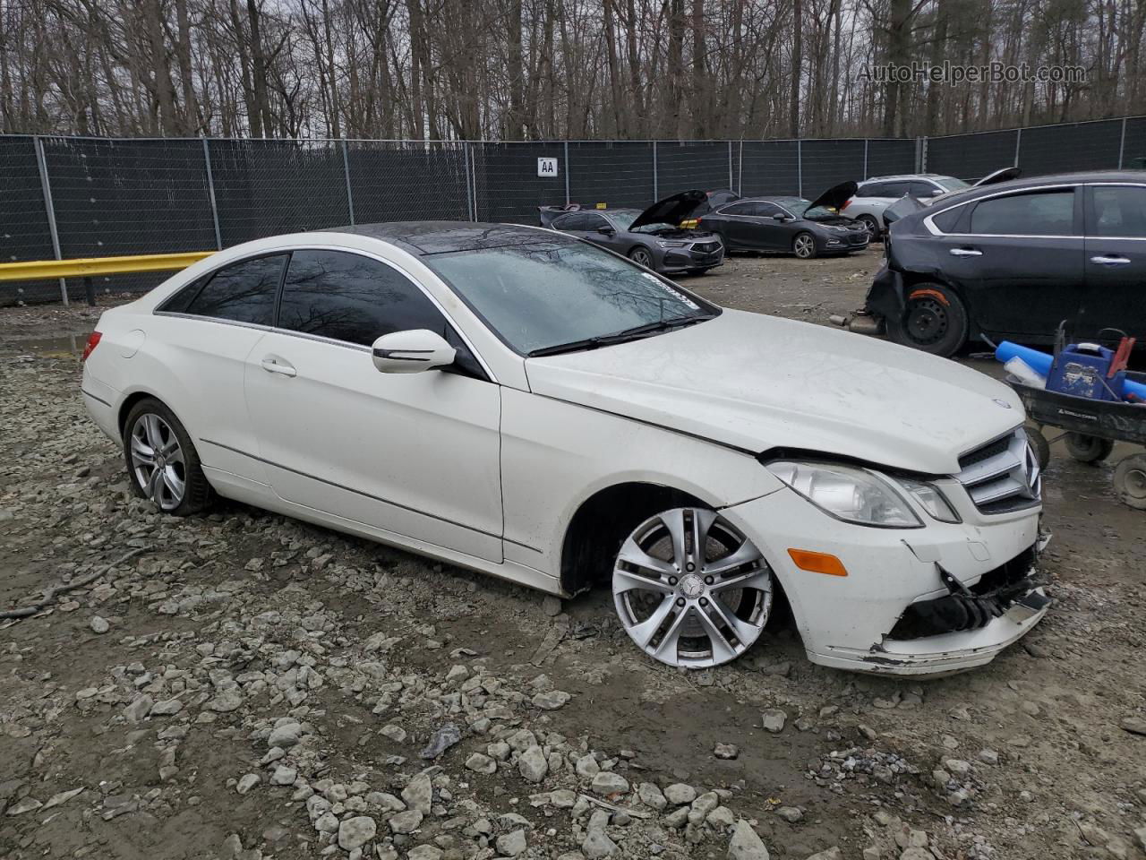 2010 Mercedes-benz E 350 White vin: WDDKJ5GB1AF003228