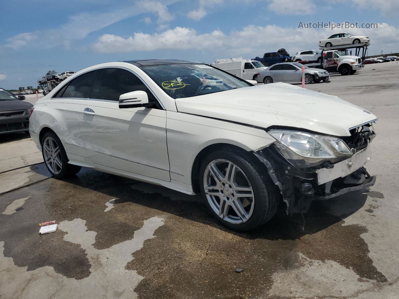 2010 Mercedes-benz E 350 White vin: WDDKJ5GB1AF047424