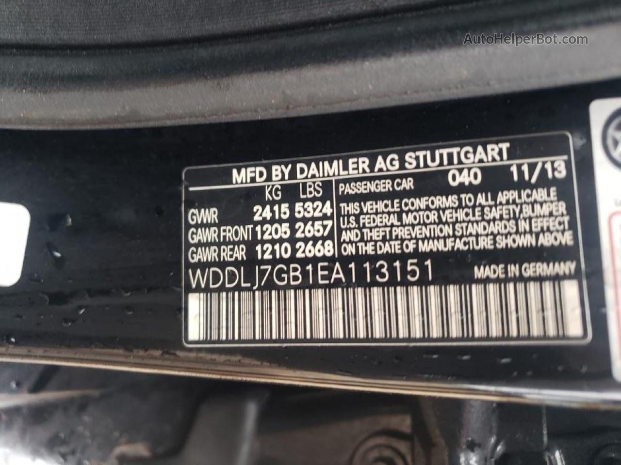 2014 Mercedes-benz Cls 63 Amg S-model Black vin: WDDLJ7GB1EA113151