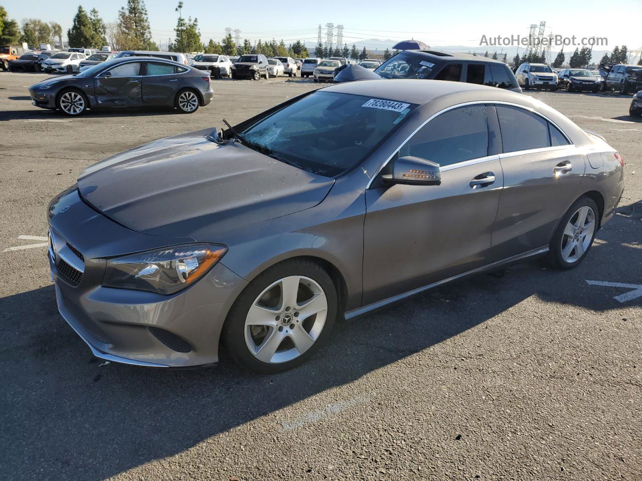 2019 Mercedes-benz Cla 250 Gray vin: WDDSJ4EB3KN739897