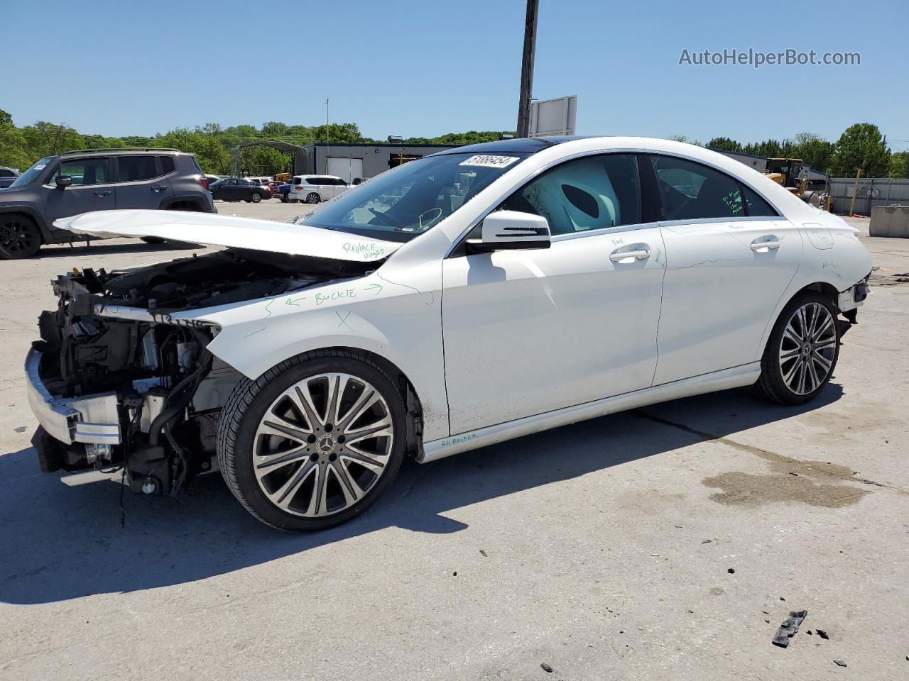 2019 Mercedes-benz Cla 250 White vin: WDDSJ4EB4KN733753