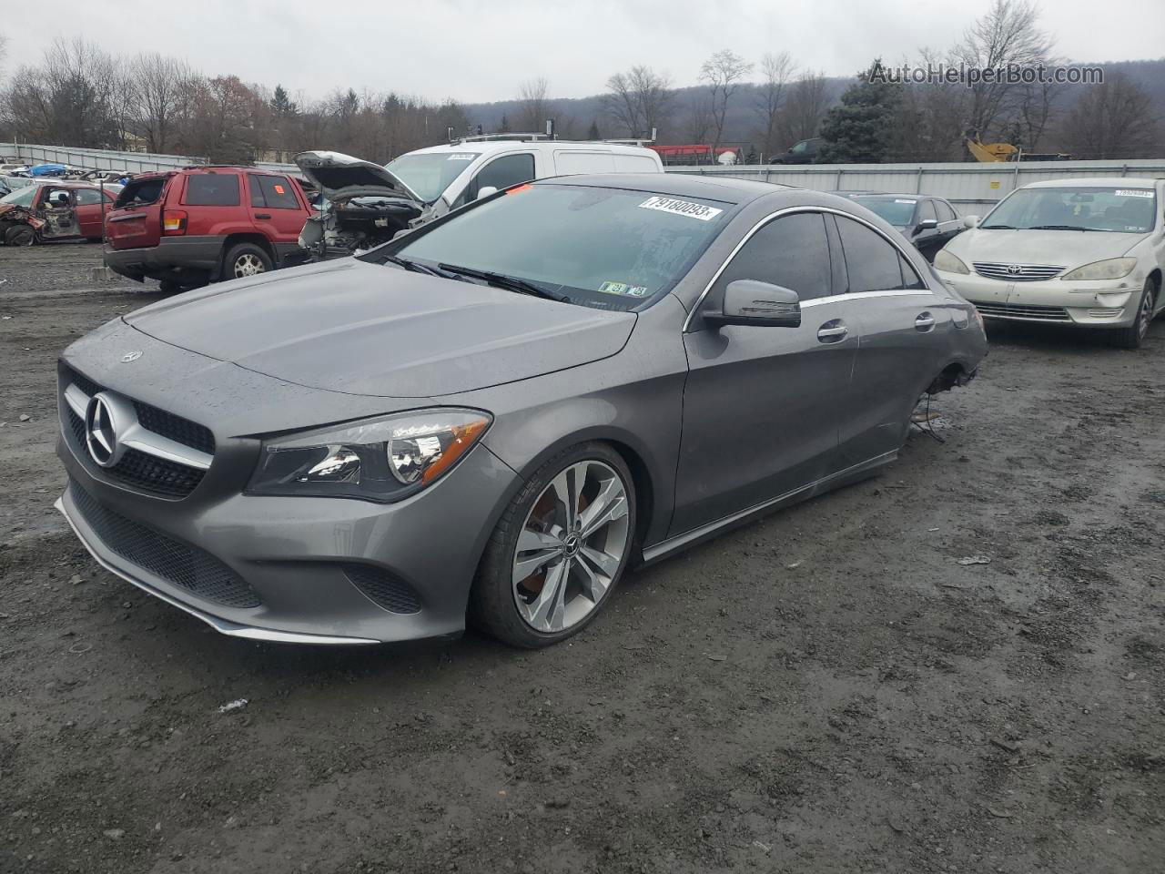 2019 Mercedes-benz Cla 250 4matic Gray vin: WDDSJ4GB1KN728393