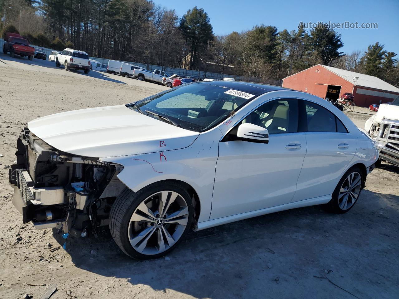 2019 Mercedes-benz Cla 250 4matic White vin: WDDSJ4GB2KN724997