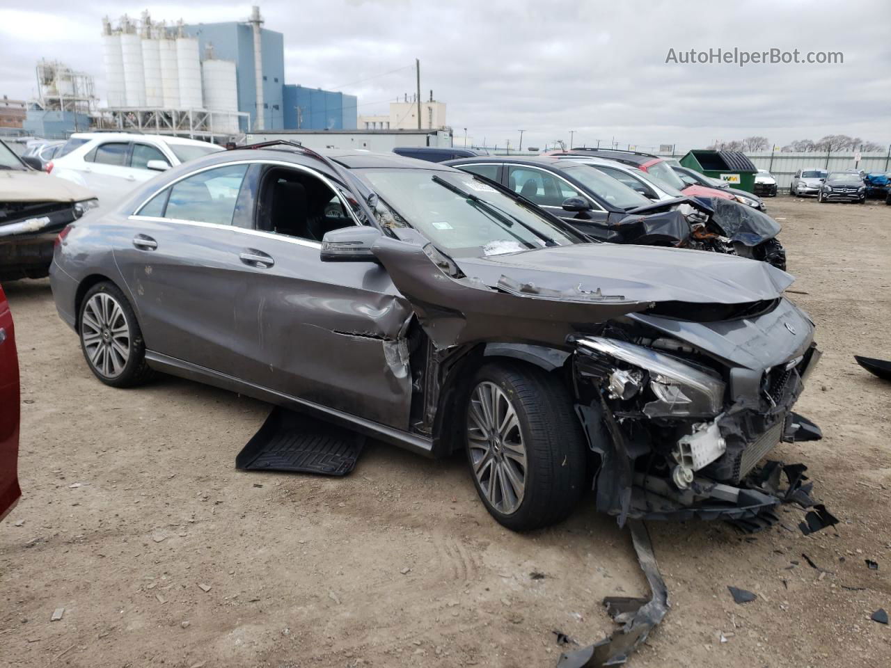 2019 Mercedes-benz Cla 250 4matic Gray vin: WDDSJ4GB3KN722241